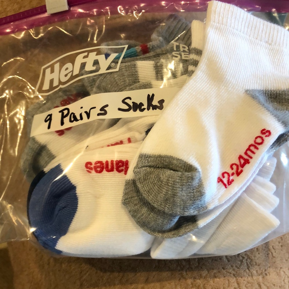 Hanes White and Gray Casual Socks Ankle Length